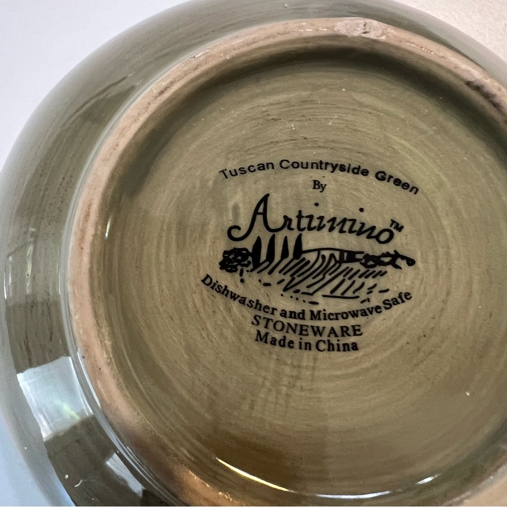 Artimino Tuscan Countryside Green Cereal/Soup Bowl - Picture 6 of 7